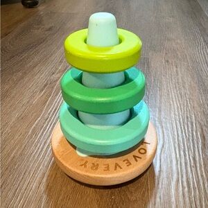 Love every Stacking Ring Toy - Green and Natural Wood